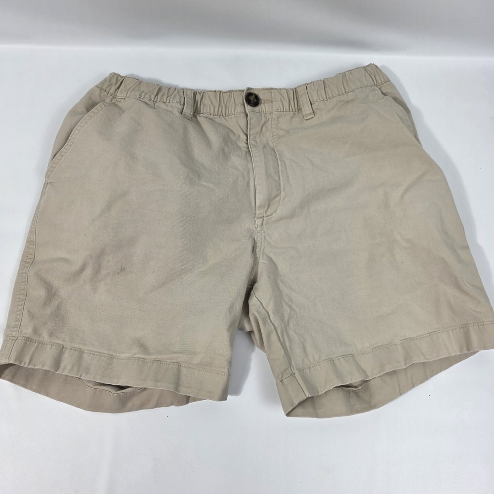 Chubbies Boomshakalaka Casual Chino Shorts Mens Large Elastic Waist Beige Stain